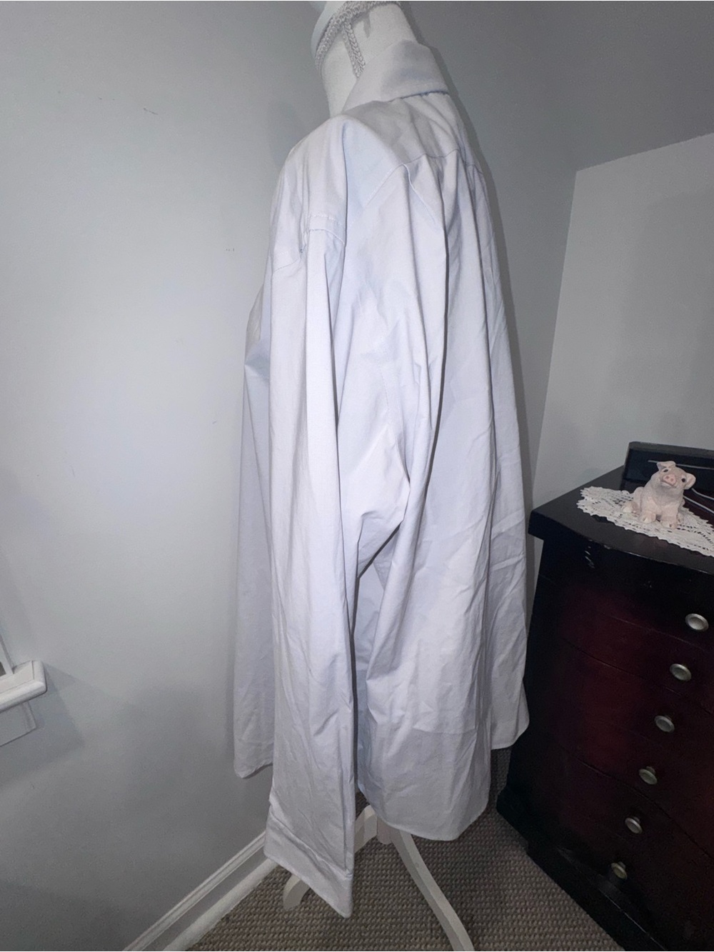 Men's Classic Gray Dress Shirt - Crisp Formal Shirt - Picture 3 of 7
